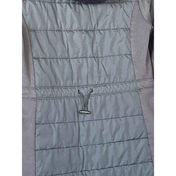 Women's HFX Stretch Hooded Puffer Jacket Coat Navy Small - Picture 8 of 9